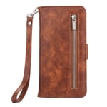CaseOn Iphone 8 Plus - Plånbok Med Magnetskal Mörkbrun