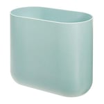 iDesign 29374 Compact Bathroom Bin, Slim Plastic Bin for Bathroom, Bedroom or Office Waste, Durable Bin with Sleek and Elegant Design, Light Blue 26.8 cm x 14 cm x 24.8 cm