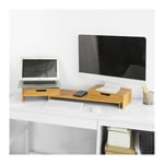 Sobuy - Support Ordinateur Portable ou écran tv Réhausseur d'écran en Bambou avec Longueur et Angle Réglables ® BBF04-N
