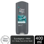 Dove Men+Care 3-in-1 Hair, Body & Face Wash Eucalyptus + Mint Fragrance, 400ml
