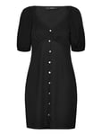 Vero Moda Vmmymilo 2/4 Short Button Dress Wvn Ga Svart