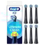 Oral B - iO Ultimate Clean Tandborsthuvuden - Svart - 6 st