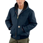 Carhartt Men's Quilted Flannel Lined Duck Active Jac Big-tall work utility outerwear, Dark Navy, L Tall UK