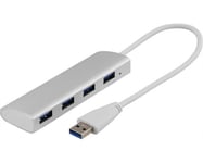 Deltaco 4-port USB 3.1 Hub Silver