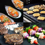 Non-stick Bbq Grill And Baking Mats Reusable Plate For Party Ptf Bronze