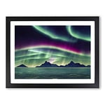 Watercolour Aurora Borealis Vol.3 H1022 Framed Print for Living Room Bedroom Home Office Décor, Wall Art Picture Ready to Hang, Black A2 Frame (64 x 46 cm)