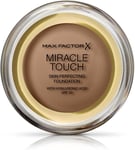 Max Factor Miracle Touch Foundation, New and Improved Formula, 97 Toasted Almond