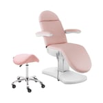 physa Behandlingsstol med sadelstol - Rosa, vit