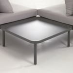 Zaltana, Udendørs sofasæt, Metal, sæt á 2 stk. by Kave Home (H: 82 cm. x B: 230 cm. x L: 230 cm., Sort)