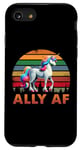 Coque pour iPhone SE (2020) / 7 / 8 Ally AF Licorne arc-en-ciel Coucher de soleil Gay Pride Mois LGBTQ Ally