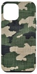 iPhone 14 Pro Max Cross Stitch Style Camouflage Pattern Case