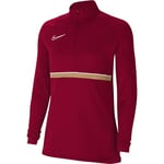 Nike Women's Academy 21 Drill Top Training Sweatshirt, womens, CV2653-677, Team Red/White/Jersey Gold/White, S