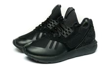 JUNIORS ADIDAS TUBULAR RUNNER TRIPLE BLACK TRAINERS B25089