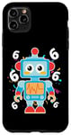 Coque pour iPhone 11 Pro Max T-shirt 6ème anniversaire robot robot pour enfants de 6 ans garçons et filles