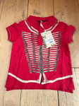 john galliano red soldier top military paint print pique polo top 4 y bnwt