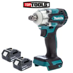 Makita DTW300 18V 1/2" LXT Brushless Impact Wrench With 2 x 5.0Ah Batteries