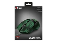 Trust GXT 101D Gav Optical Gaming Mouse - Souris - ergonomique - pour droitiers - optique - 6 boutons - filaire - USB - camouflage jungle