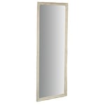 Biscottini Miroir Mural Long L50,5 x PR4,5 x H140,5 - Miroir de Sol et Mur Cadre en Bois - Miroir Chambre à Coucher et Salon - Miroir Long Mural - Miroir de Chambre à Coucher