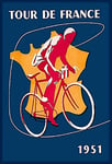 Schatzmix Tour de France 1951 Plaque Murale en métal Motif Sign Multicolore 20 x 30 cm