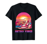 Retro Vibes Boombox and sneakers lovers for men women kids T-Shirt