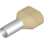 100 st Genomföring Isolerad dubbel 10 mm² elfenben (100)