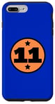 Coque pour iPhone 7 Plus/8 Plus Numéro 11 Onze Cercle Orange Noir Âge Anniversaire Retro
