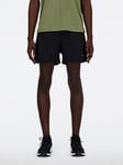 New Balance Mens 5in Running Shorts Lined 2in1 - Black, Black, Size M, Men