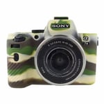 Sony Alpha A7 II - A72 - A7R2 - A7S2 kameraskydd för kamerahus silikon skyddande mjuk elastisk - Kamoflage