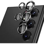 5-pack Kameralinskydd för Samsung Galaxy S24 Ultra, 1 set 9H Härdat Glas med Metallring