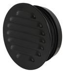 Ventilgaller rund med stos, svart, 100 mm