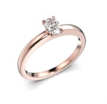 Festive Selena oval enstens diamantring roseguld 0,30 ct 683-030-PK