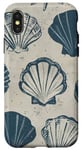 Coque pour iPhone X/XS Bleu Coquillage Etoile De Mer Océan Plage Sea