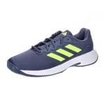adidas Men's Gamecourt 2.0 Tennis Shoes Sneaker, Shadow Navy/Lucid Lemon/core White, 11.5 UK