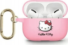Apple Airpods Pro 2 Hello Kitty Silikon 3D Kitty Head (Hkap23dkhsp) Hörlursfodral Rosa