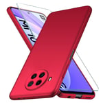 YIIWAY Xiaomi Mi 10T Lite 5G Case + Tempered Glass Screen Protector, Red Ultra Slim Protective Case Hard Cover Shell for Xiaomi Mi 10T Lite 5G YW41974