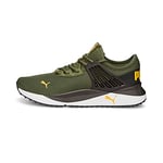 PUMA Unisex Adults' Fashion Shoes PACER FUTURE Trainers & Sneakers, GREEN MOSS-FLAT DARK GRAY-ORANGE GLO, 41