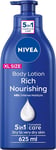 NIVEA Rich Nourishing Body Lotion (625Ml), Moisturising Lotion with Almond Oil a