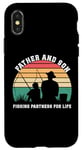 Coque pour iPhone X/XS Père et fils, partenaires de pêche pour la vie Amateurs de pêche