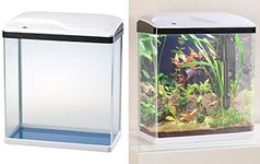 Aquarium Nano Complet avec Pompe, Filtre et éclairage LED - 25 L [SweetyPet]