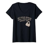 Womens Funny Ouiga Board Seance Spirit Talking Board Joke Humour V-Neck T-Shirt