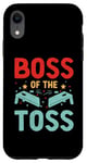 Coque pour iPhone XR Boss Of The Toss Cornhole Sac poire à lancer de maïs