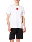 HUGO Mens Diragolino212 Regular-fit Cotton T-Shirt with red Logo Label