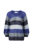 Coster Copenhagen - Genser Striped Multi Color Knit Blå 38 Blue Mix Stripe 560 Finstrikket|Alpakka|Ull|Akryl|Viskose|Polyamid