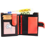 Monopol Läderplånbok svart och orange läder