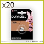 20 x Duracell CR1620 Coin Cell Battery 3V Lithium DL1620 1620 BR1620 LONGEST EXP