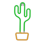 Forever Light LED Neon CACTUS Bat FLNE02 + USB - Orange/Grön