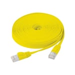 Cordon RJ45 plat CAT 6 U/FTP SNG jaune - 1 m