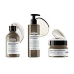 L’Oréal Professionnel, Routine Réparatrice Absolut Repair Molecular pour Tous Types de Cheveux Abîmés, Répare 2 ans de Dommages en Une Application, Formule brevetée, Shampoing + Sérum + Masque