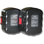 vhbw 2x Batterie compatible avec Bosch 3660K, 4 VE, AHS 41, GDR 14.4V, 52314, 53514, CSD 14, 3670, 4 V-i outil électrique (3000 mAh, NiMH, 14,4 V)