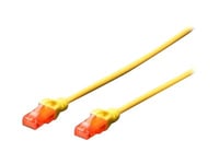 Digitus Professional - Patch-Kabel - Rj-45 (Hane) Till Rj-45 (Hane) - 5 M - Utp - Cat 6E - Ieee 802.3 - Halogenfri, Formpressad, Hakfri - Gul